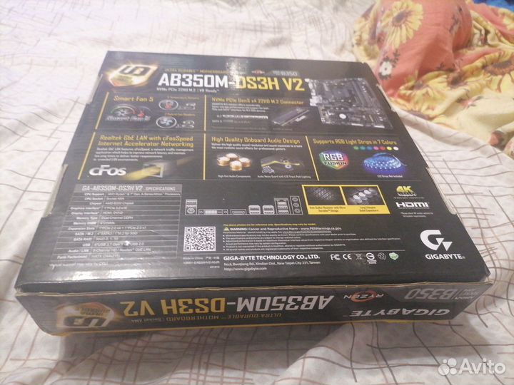 Материнская плата gigabyte ab350m