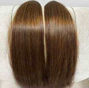 Волосы темно-русые для наращивания 60 см 2H