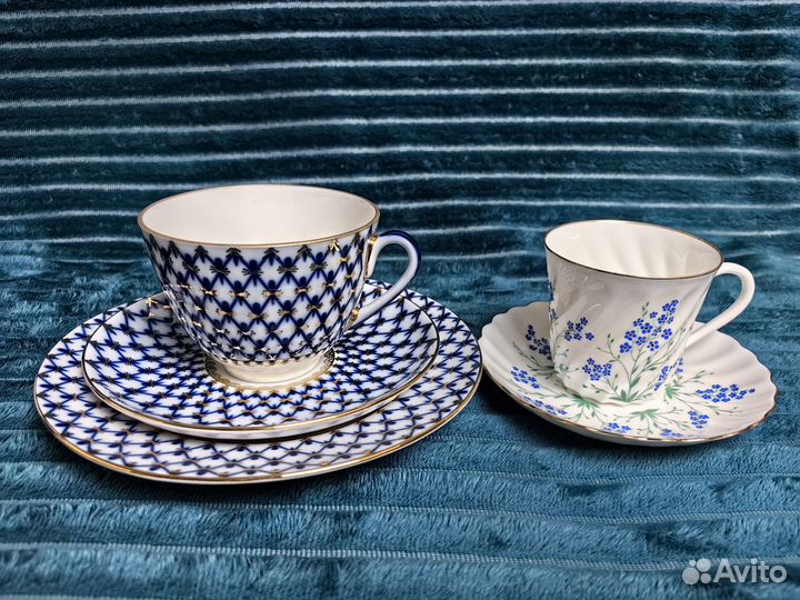 Фарфоровая чайная пара