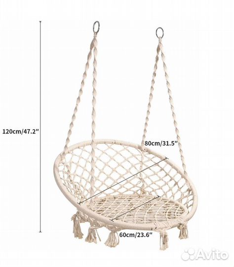 Подвесная качель с подушкой