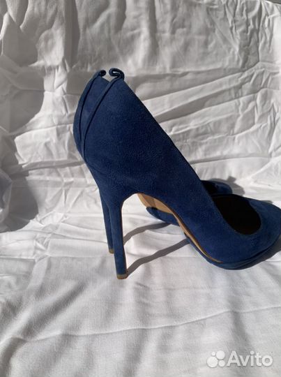 Туфли замшевые синие