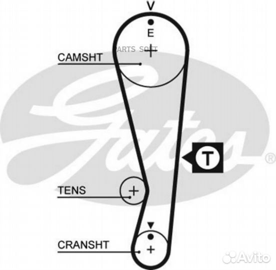 Gates 5318XS 5318XS ремень грм 103x254H\ Suzuki Sw