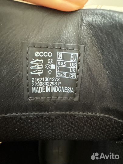 Ботинки женские Ecco 39, демисезон