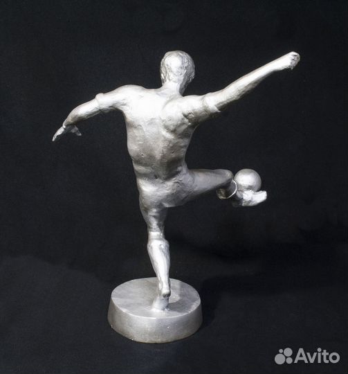 Статуэтка Футболист, Ленинград, силумин, 1960-е, в