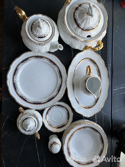 Сервиз столовый Чехия богемское оригинал Thun