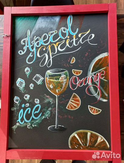 Роспись меловых досок, леттеринг