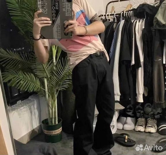 Джинсы клеш y2k черные Rick Owens