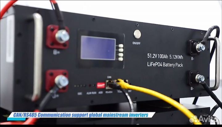 Аккумулятор lifepo4 51.2 100 AH 16S 100A