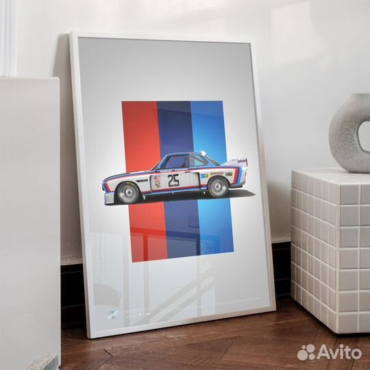 Постер BMW CSL Peterson коллекционный