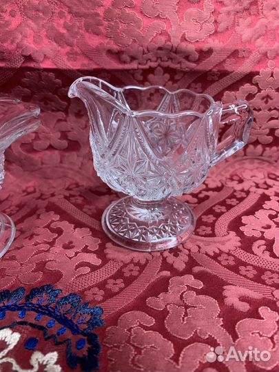 Старинный сливочник и сахарница Мальцов