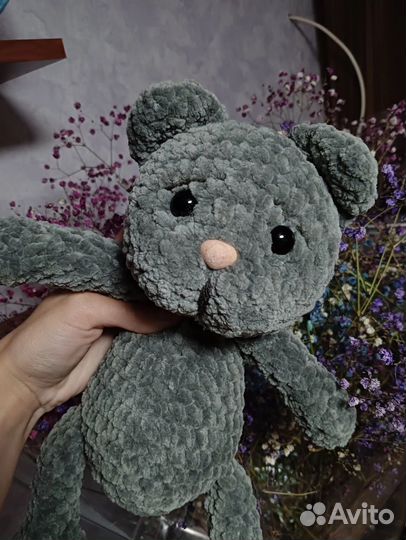 Вязанные игрушка Кот