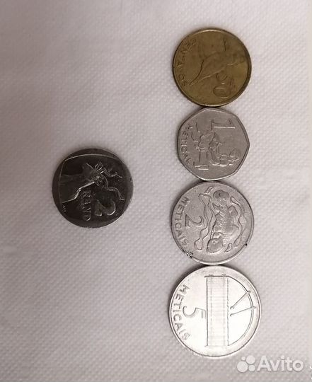 Продам монеты Тайланда, Мозамбик, юар