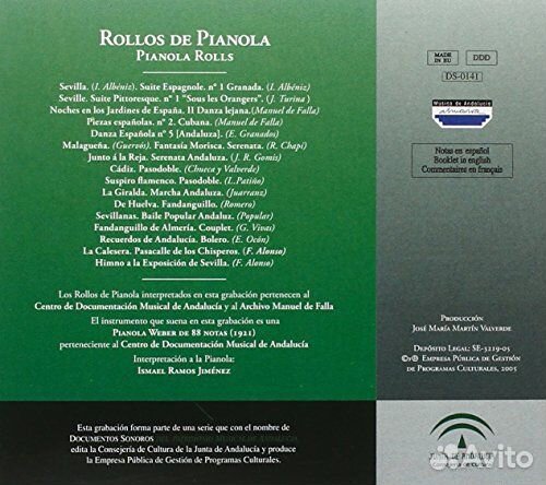 Ismael Ramos Jimenez - Rollos DE Pianola (1 CD)