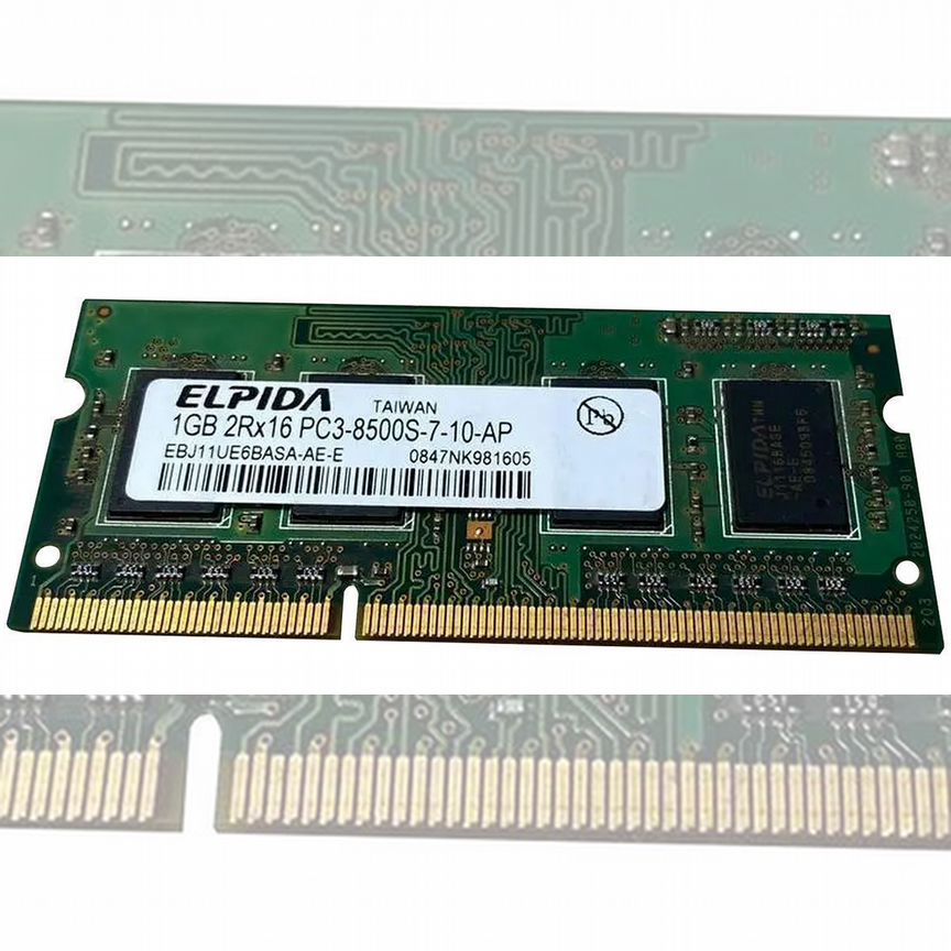 [EBJ11UE6BASA-AE-E] Оперативная Память Elpida 1gb Ebj11ue6basa-Ae-E