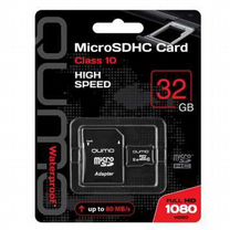 Карта памяти Qumo microsdhc class 10 UHS-I U1 32Gb