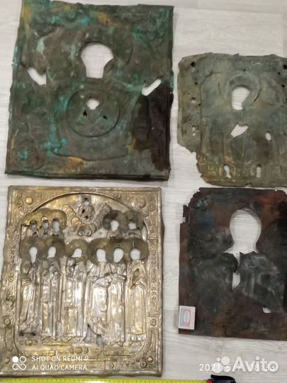 Старинная икона Праздники.Храмовая