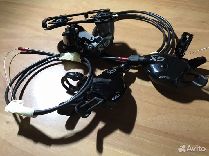 Манетка Shimano XTR SL-M980 ; sram X9