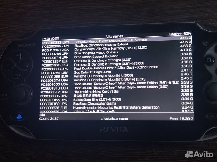 Sony PlayStation Vita прошитая +100 игр