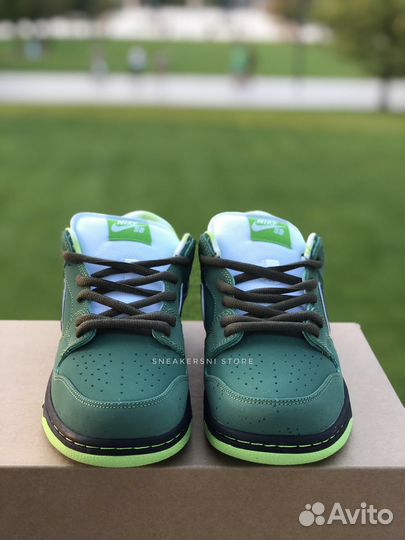 Кроссовки nike sb dunk low green lobster