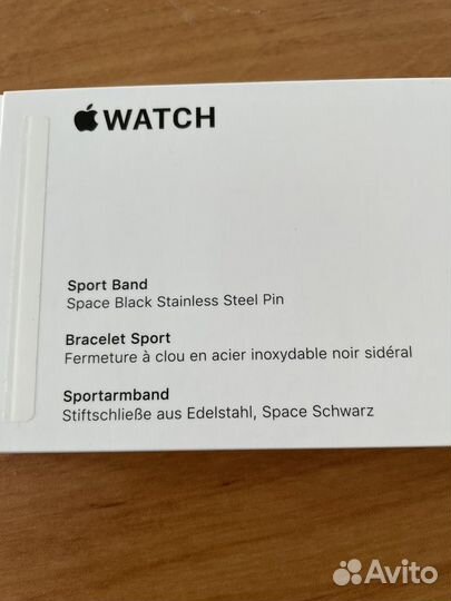 Ремешок оригинальный для Apple watch 44 мм черный