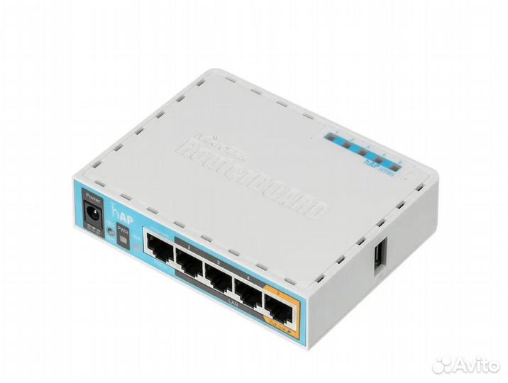 Wi-Fi роутер mikrotik hAP, N300, белый rb951ui-2n