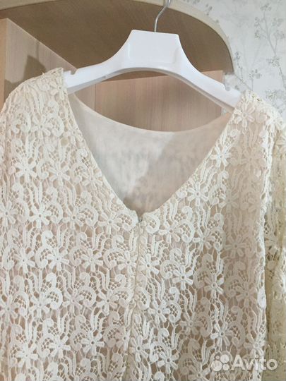 Платье ажурное/хлопок 100% 50-52 размер