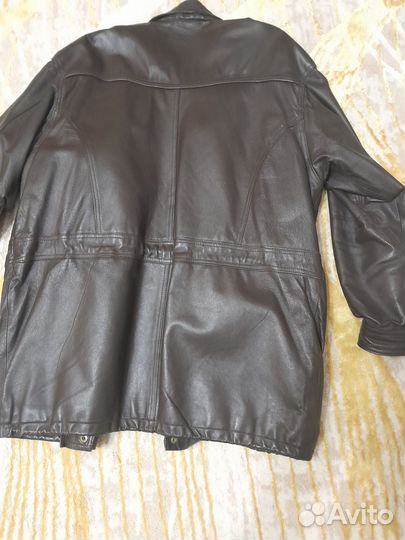 Кожаная куртка мужская коричневая