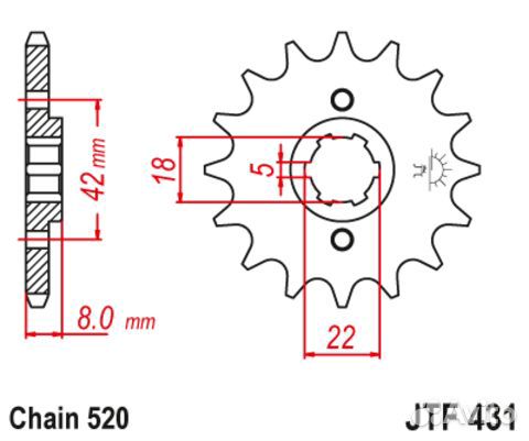 Звезда ведущая JTF431 15