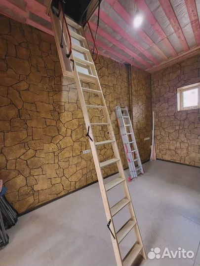Чердачная деревянная лестница 600*1000*2800