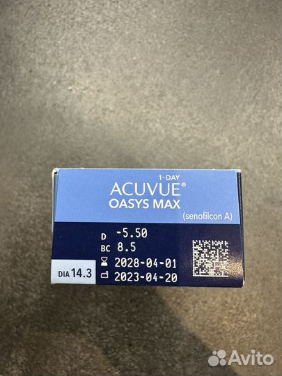 Контактные линзы acuvue 1 day oasys max