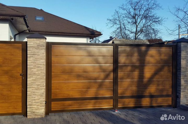 Распашные алюминиевые ворота