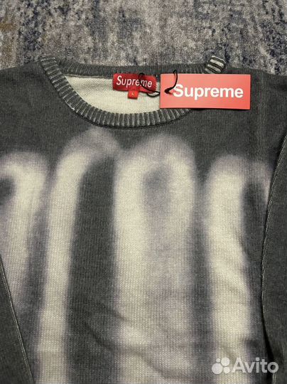 Свитер supreme blurred logo