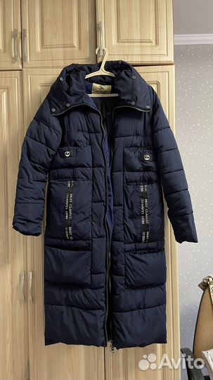 Пуховик зимний длинный женский