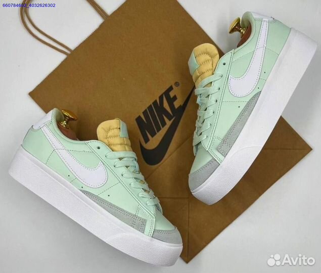 Кроссовки Nike Blazer Low Platform Barely Green (А