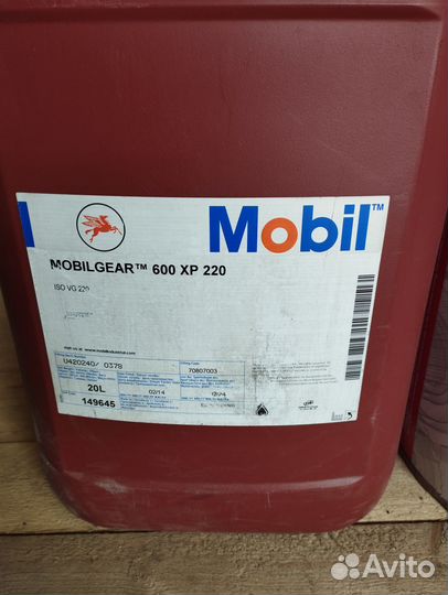 Минеральное редукторное масло mobilgear 600 XP 220