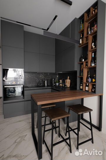 Кухня п образная без ручек