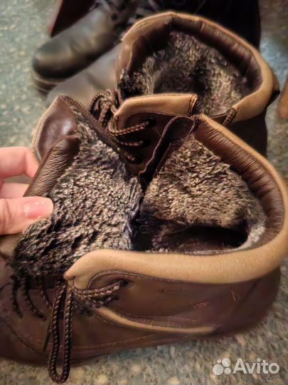 Зимняя мужская обувь 41 пакетом кожа нубук