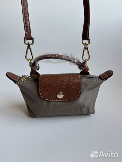 Сумка longchamp le pliage серая mini