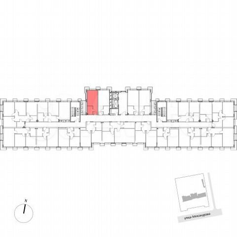 Апартаменты-студия, 22,5 м², 2/7 эт.