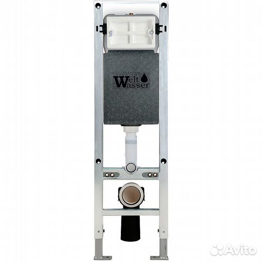 Унитаз подвесной WeltWasser amberg 350 ST+merzbach 043 XL GL-WT+amberg RD-WT белый/кнопка белая, без