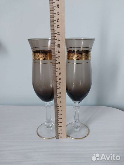 Фужер, подсвечник цветное стекло СССР