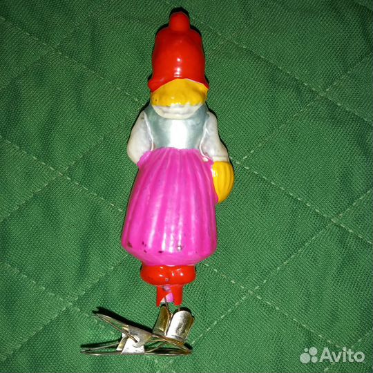 Красная шапочка- ёлочная игрушка на прищепке,СССР