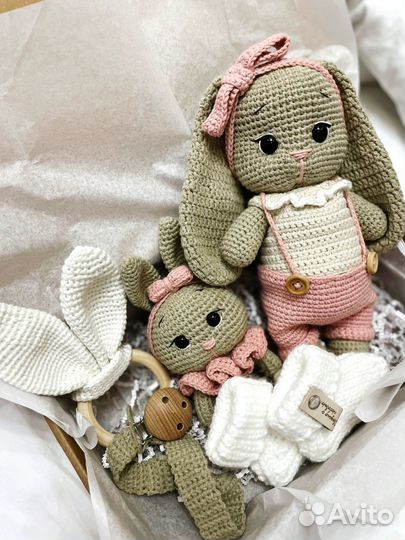 Вязаные игрушки,погремушки,грызунки