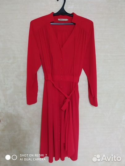 Дизайнерское платье красное