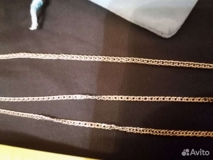 Серебряная цепь и браслет