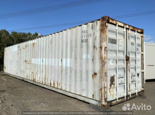 Морской контейнер 40 FT DC №prsu411226 и есть 20 ф