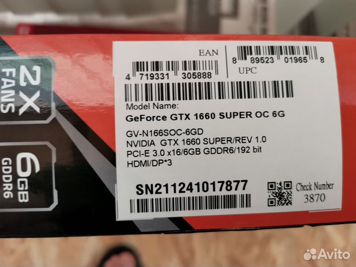 Видеокарта gtx 1660 super