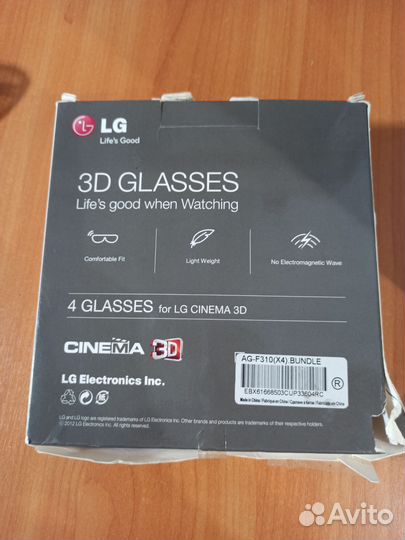 Очки 3D ag-f310 bundle (4шт.) для LG