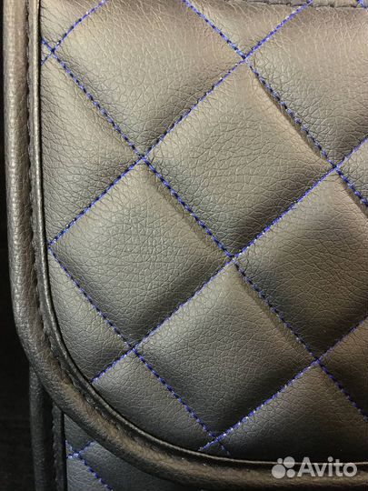 Органайзер в багажник ромб, экокожа черный, син