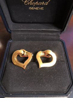 Золотые серьги Chopard